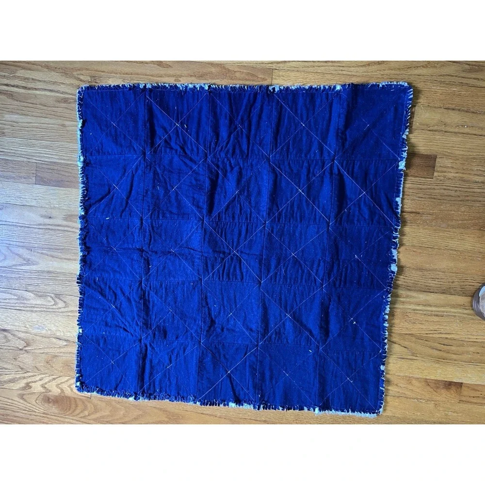 Handmade Rag Quilt Baby Blanket Puppy Dog Theme Flannel 34x34